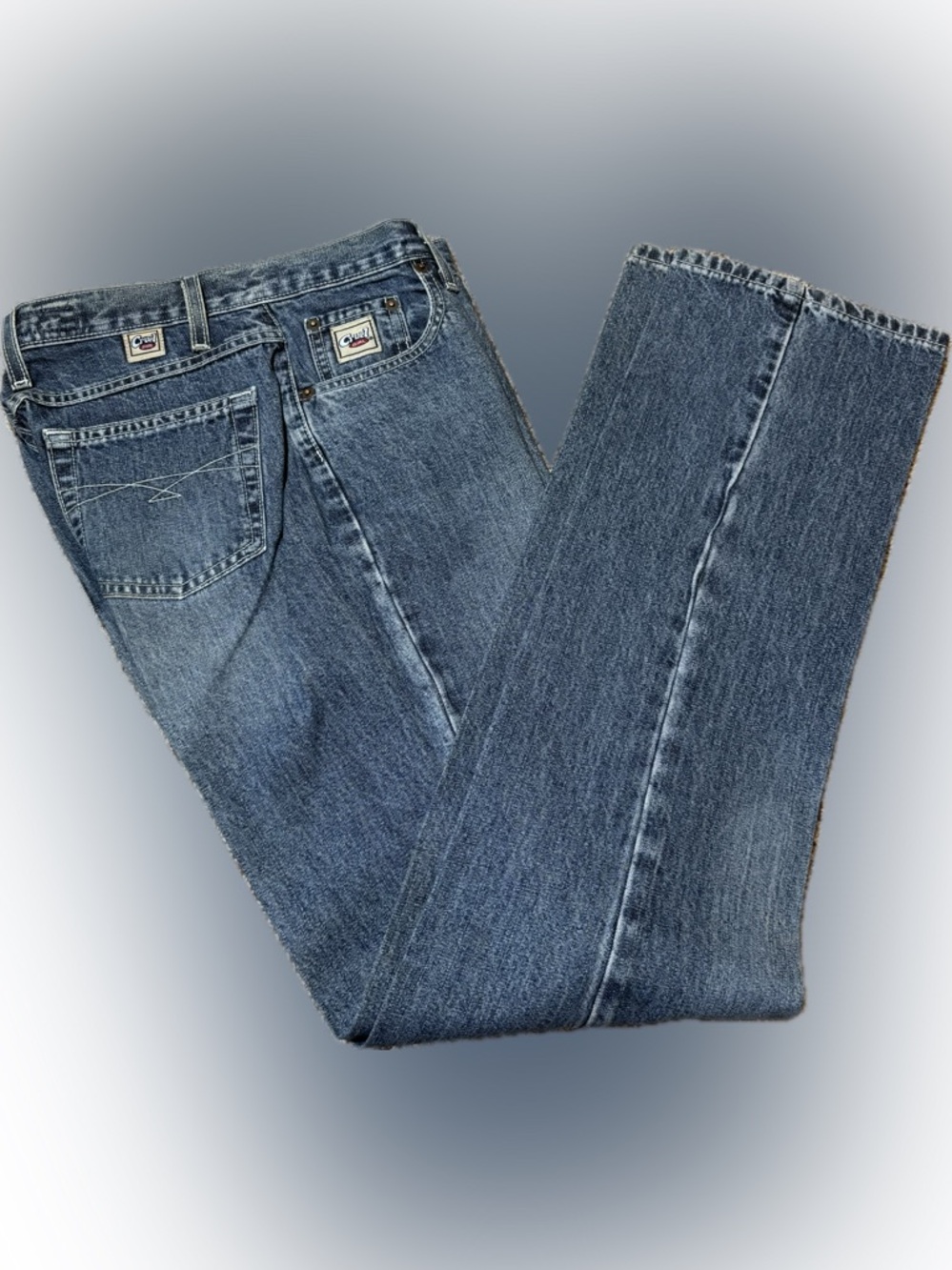 E121 Cruel Girl Women’s Low Rise Classic Blue Denim Jeans, Size 7 Long